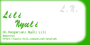 lili nyuli business card